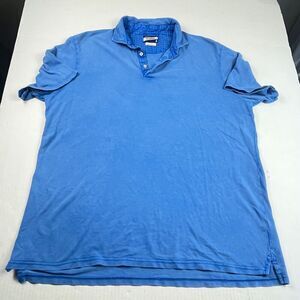 Johnnie-O Surfside Polo Shirt Blue XL Washed Soft Casual Preppy Beach Vibes